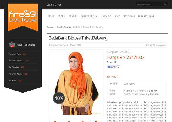 KreasiBoutique (Responsive)